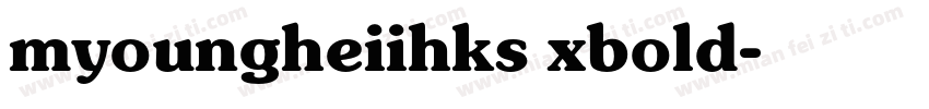 myoungheiihks xbold字体转换